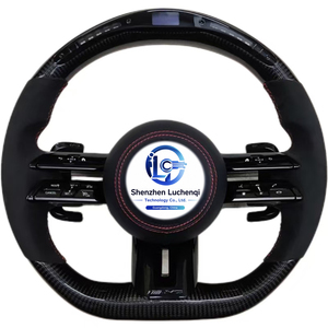 Volant sport en carbone mat avec fonction de chauffage en option pour Mercedes <span class=keywords><strong>AMG</strong></span> C E G CLA CLS, installation simple plug-and-play - Product Image 1