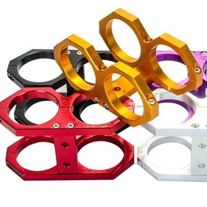 Poyracing Aluminum Fuel Pump <b>Bracket</b> 60mm Dual Mounting Clamp For Retrofit Upgrade - Product Image 2