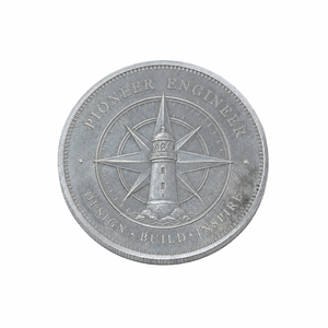 Medaglia Personalizzata 3D in Lega di Zinco Argento Anticato, Medaglia Premio Avventuriero <span class=keywords><strong>Ingegnere</strong></span>, Moneta Commemorativa Bussola Faro, <span class=keywords><strong>Regalo</strong></span> Souvenir - Product Image 1