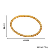 Nouveaux bracelets géométriques texturés en acier inoxydable plaqué or 18 carats pour femmes, style européen et américain, simples, tendance et polyvalents