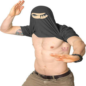 Drop Shipping chiedimi del mio Ninja travestimento Flip T Shirt divertente Costume grafica T-Shirt in cotone umorismo regalo tee - Product Image 3