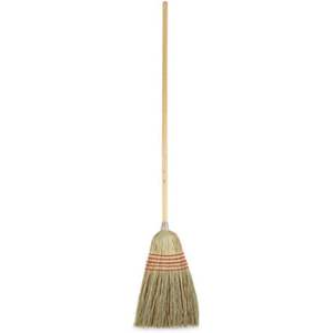 Unisan Flagged Bristle Parlor <b>Broom</b> Maid <b>Broom</b> Floor Sweeper with Durable Wooden <b>Handle</b> - Product Image 1