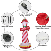 Décorations de Noël gonflables personnalisées de 7 pieds pour l'extérieur, best-seller, avec éclairage LED