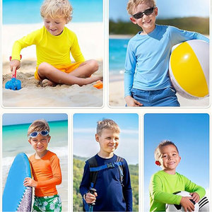 Vente en gros <span class=keywords><strong>de</strong></span> maillots <span class=keywords><strong>de</strong></span> <span class=keywords><strong>bain</strong></span> pour garçons UPF 50+, chemises <span class=keywords><strong>de</strong></span> protection solaire à manches longues pour enfants, protection UV, rashguard pour jeunes, chemises <span class=keywords><strong>de</strong></span> <span class=keywords><strong>bain</strong></span> pour enfants pour la plage et le surf - Product Image 4