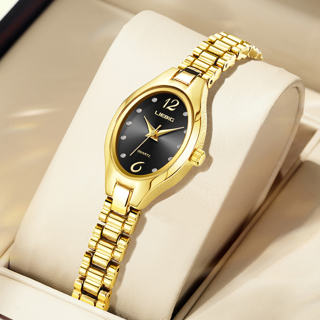 LIEBIG L1079 New Style Fashion Retro Quartz Wristwatch for Women Romantic Trend High-End Luxurious Diamonds Dial Design Watches