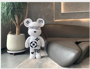 Nuevas Llegadas, <span class=keywords><strong>Mini</strong></span> Bloques de Construcción Armables, Oso de 93 cm, Colección de Micro Bloques de Construcción, Figuras de Oso Bearbrick, Juguetes con Luz LED - Product Image 6