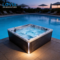 Spa extérieur, bain à remous autoportant, économe en énergie, pour jardin, terrasse, complexe hôtelier, ETL SAA, bain à remous de luxe pour la famille, bain à remous de loisirs