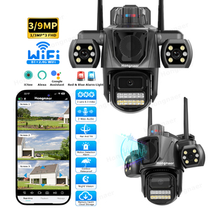Hongnaer 3MP 9mp ngoài trời <span class=keywords><strong>t</strong></span>ầm nhìn ban đêm không dây thông minh PTZ IP Camera icsee 3 ống kính 360 nhà <span class=keywords><strong>wifi</strong></span> an ninh CCTV Camera giám sá<span class=keywords><strong>t</strong></span> - Product Image 1