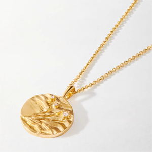 Collana in argento sterling 925 con gioielleria raffinata collana con ciondolo in oro 18 carati con cancro zodiacale 12 per le donne - Product Image 2