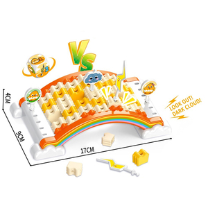 Jeu de société pour enfants, <span class=keywords><strong>animaux</strong></span> de dessin animé, pont arc-en-ciel, jeu de dés, empilage, équilibre, course, jouet avec 4 figurines, jeu de table familial, OEM - Product Image 3