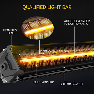 Barre <span class=keywords><strong>LED</strong></span> auxiliaire dynamique bicolore DRL ambre stroboscopique 21'' 32'' 40'' 52'' pour tout-terrain - Product Image 2
