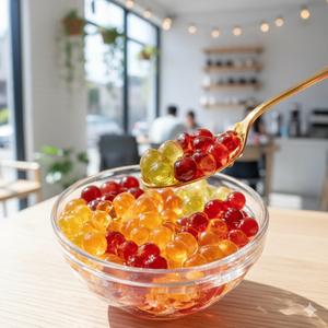 Perlas de Boba de 5mm con Sabor a Maracuyá, Hechas en Taiwán, Certificación HACCP, Listas para Consumir, Botella de 490g, Ingrediente para Té de Burbujas - Product Image 5