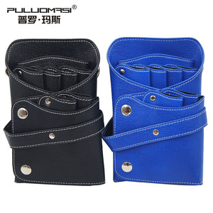 Sac à outils en cuir Puluomasi avec sangle réglable pour ciseaux et tondeuses de coiffure, sac de ceinture - Product Image 3