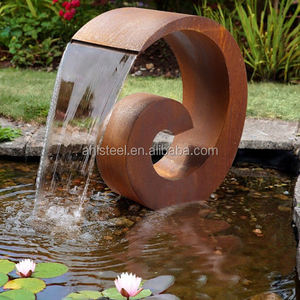 Outdoor Garten Hinterhof Dekoration Corten Stahl Wasser brunnen Wand Wasserfall - Product Image 3