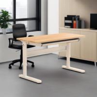Bureau ergonomique de style moderne pour la maison Bureau d'ordinateur debout facile à assembler Table d'écriture à réglage manuel de la hauteur Chaise d'étude