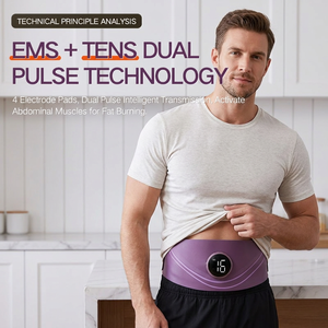 สายรัดเอว EMS สำหรับดูแลสุขภาพ 20 นาที ชาร์จซ้ำได้ พื้นที่ให้ความร้อนขนาดใหญ่ ใช้งานง่ายสำหรับการดูแลร่างกายประจำวัน พร้อมฟังก์ชั่นนวดเอว - Product Image 1