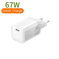 Chargeur rapide GaN certifié KC PD67W 30W, prise KR, design fin, protocole double PD3.0 QC3.0, port Type-C pour ordinateurs portables fins et légers