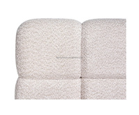Neues Design Full Queen King Size Soft Boucle Gepolsterter Cloud Platform Bett rahmen mit hoch getuftetem Kopfteil