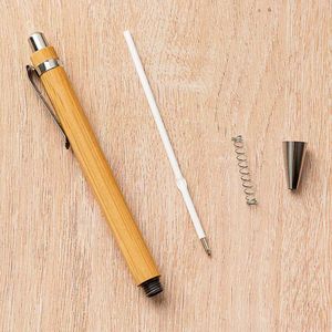 Bolígrafo de Bambú Yi Zi Xuan, Punta de Bala Negra de 1.0 mm, Herramienta de Escritura para Oficina y Estudio - Product Image 2