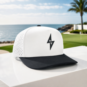 Golf Cap Five Panel Custom Silicone High Quality Low MOQ Custom Logo Curved Brim Hook Loop Breathable Durable Men - Product Image 3