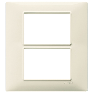 แผ่นสวิตช์ติดผนังวิมาร์ 2 ช่อง สีเบจ ขนาด 8x12 นิ้ว - Product Image 1