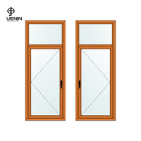 UENIN Design moderne Portes à battant en verre insonorisées en aluminium et bois antivol pour chambres à coucher et usage extérieur Importée en Chine