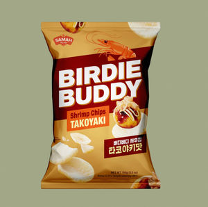 BIRDIE BUDDY Chips de Camarón Takoyaki en Bolsa, Sabor Dulce y Salado, Condimento Okonomiyaki, Aroma a Camarón, Snack, Paquete Familiar Sellado, Venta al por Mayor - Product Image 1