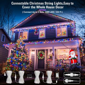<span class=keywords><strong>Guirlande</strong></span> lumineuse <span class=keywords><strong>LED</strong></span> de Noël multicolore pour extérieur, décorations de Noël, <span class=keywords><strong>guirlande</strong></span> pour arbre de Noël, fête, mariage, rue, lumières scintillantes féériques - Product Image 2
