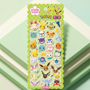 Korean pokemon Marshmallow Stickers <b>Cute</b> Face 3D Puffy Sticker Diary Laptop Luggage Phone Deco Kids Anime Wholesale - Product Image 1