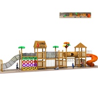 Ensemble de balançoires et toboggan personnalisé en bois et plastique, modèle « Petit Docteur », pour aire de jeux extérieure et fitness pour enfants