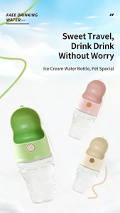 Nouvelle Bouteille d'<span class=keywords><strong>Eau</strong></span> Portable pour Chien, Style Crème Glacée, Grande Capacité, Anti-Fuite, Pliable, 2-en-1, avec Lanière pour Extérieur - Product Image 6