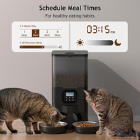 6L Automatischer Katzen- und Hunde-Roboter-Futterspender Intelligenter Zeitgesteuerter Quantitativer Sichtbarer WLAN-fähiger Smarter Haustier-Futterautomat