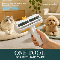 Brosse pratique et portable double face pour enlever les poils d'animaux, pour un nettoyage et un toilettage quotidiens faciles des chats et des chiens à la maison