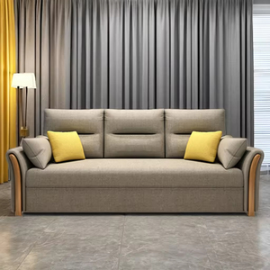 Canapé-lit moderne minimaliste extensible en tissu rembourré, fauteuil de détente pour bureau, salon, chambre à coucher - Product Image 5