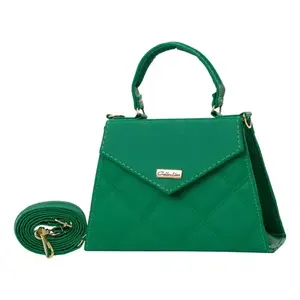 Sac bandoulière Aimar vert à motif géométrique, style vintage, en cuir PU, pour femme, pour un usage quotidien, saison estivale - Product Image 3