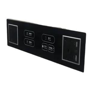 Smart Home/Hotel 1/2/3/4 Gang interruttore elettrico Touch Light in vetro temperato a parete