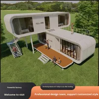 Maison conteneur en aluminium à deux étages, structure en aluminium, chauffage au sol électrique en graphène, séjour dans une zone panoramique, villa mobile, hôtel