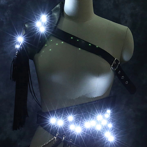 Conjunto de ropa brillante para chica sexy, <span class=keywords><strong>disfraz</strong></span> de actuación para Bar Club, disfraces de iluminación de baile Led - Product Image 2