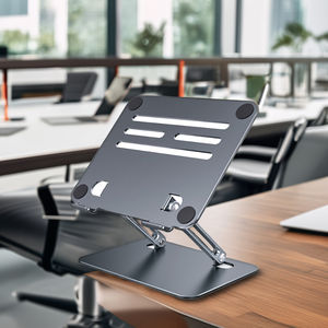 Boneruy <span class=keywords><strong>Support</strong></span> ergonomique ventilé et flexible <span class=keywords><strong>pour</strong></span> ordinateur <span class=keywords><strong>portable</strong></span>, <span class=keywords><strong>support</strong></span> de téléphone pliable et robuste <span class=keywords><strong>pour</strong></span> bureau, compatible avec les ordinateurs portables et les téléphones. - Product Image 1