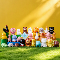 En gros, Figurines Meichai les plus populaires, Sachet surprise Meichai Beans, Boîte surprise Série Zoo Meichai, Ornement pendentif en résine, avec 10 paquets