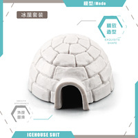 Simulation transfrontalière du modèle d'architecture polaire mini igloo table de sable paysage abri pour animaux décoration de maison