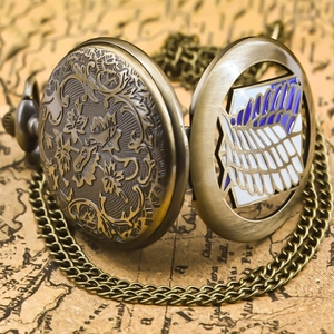Reloj de Bolsillo de Gran Tamaño con Diseño de Alas Libres, Tema de <span class=keywords><strong>Anime</strong></span>, Caja de Aleación de Zinc, Estilo Antiguo de Cuarzo - Product Image 2