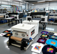 Nouveau Système d'impression DTF haute vitesse à double têtes I3200, ligne de finition semi-automatique de 60 cm pour impression sur film PET et application de poudre, pour impression en gros de T-shirts
