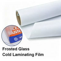 Film décoratif en verre dépoli à froid, finition mate douce, compatible avec les supports d'impression jet d'encre éco-solvant