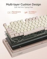 Clavier sans fil OEM ODM Pastel pour ordinateur, clavier de jeu rose avec bouton multimédia, tri-mode Bluetooth 2,4 GHz USB-C filaire rétroéclairé 94 touches