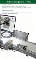 Machine de marquage laser UV à positionnement visuel pour boîtes métalliques de chocolat, codes QR, date de production, gravure laser, rejet des articles défectueux