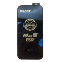 Protection d'écran en verre trempé transparent MILAKE ESD MAX HD+ avec colle intégrale pour téléphone portable, accessoires mobiles pour iPhone 15 16 Pro Max