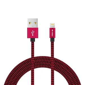 Preço barato carregamento rápido 2.1a 3a 5 pinos 8 pinos nylon trançado durável rápido micro usb carregador de dados usb cabo para i phone