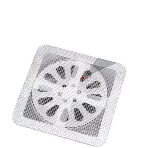 Self-Adhesive Hair Catcher for Bath and Kitchen One-Time Floor Drain Mesh Stickers Shower Drain Net Sticker Made of Plastic
