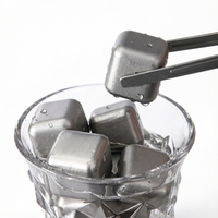 Ensemble de pierres à whisky en titane Rover Camel, glaçons réutilisables en métal Ti, non fondants, réutilisables, étanches, pour le refroidissement, le camping et la randonnée